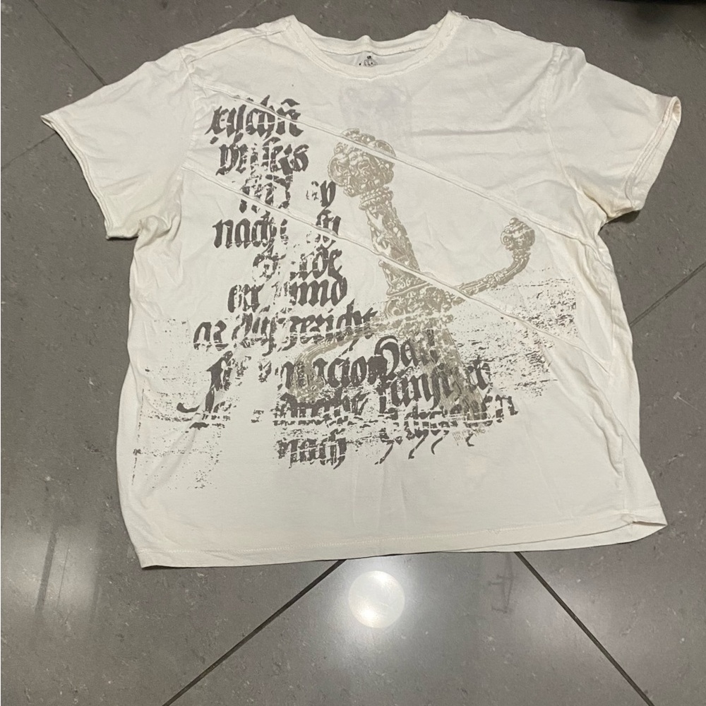 Affliction style y2k aop shirt